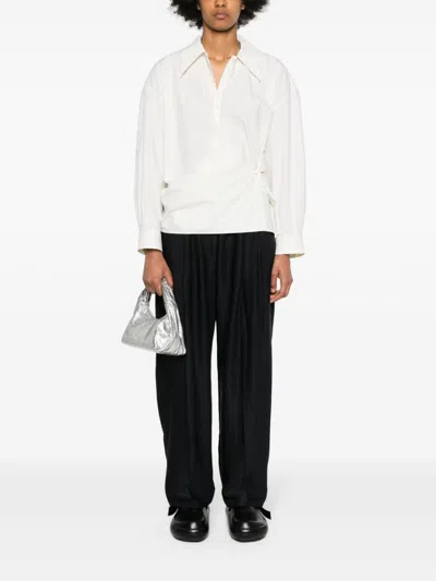 Studio Nicholson Pre Wool Wide Leg Trousers In Blue