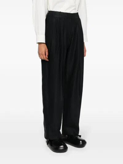 Studio Nicholson Pre Wool Wide Leg Trousers In Blue