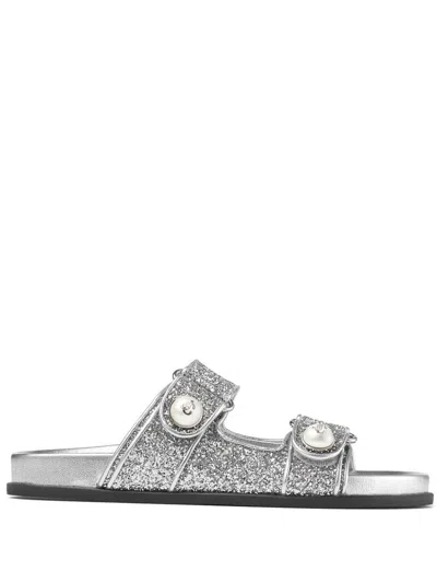 JIMMY CHOO JIMMY CHOO FAYENCE GLITTERED SANDALS 