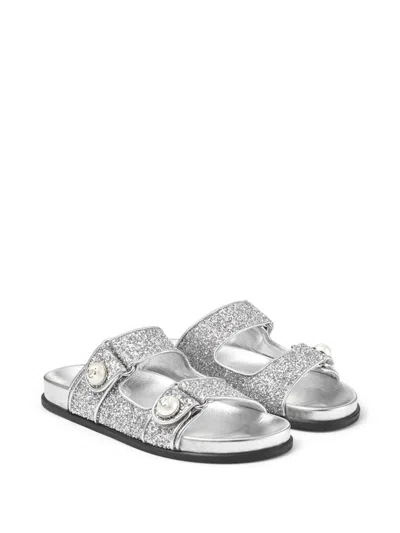 JIMMY CHOO JIMMY CHOO FAYENCE GLITTERED SANDALS 