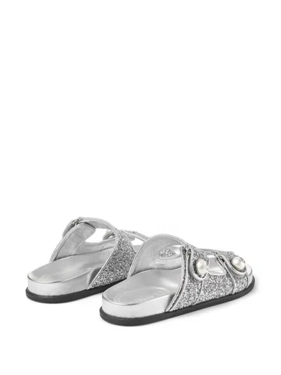 JIMMY CHOO JIMMY CHOO FAYENCE GLITTERED SANDALS 