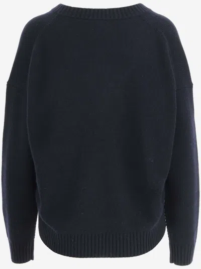 Shop Allude Wool And Cashmere Sweater In Blue