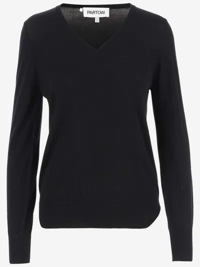 Partow Long-sleeved Sweater In Black