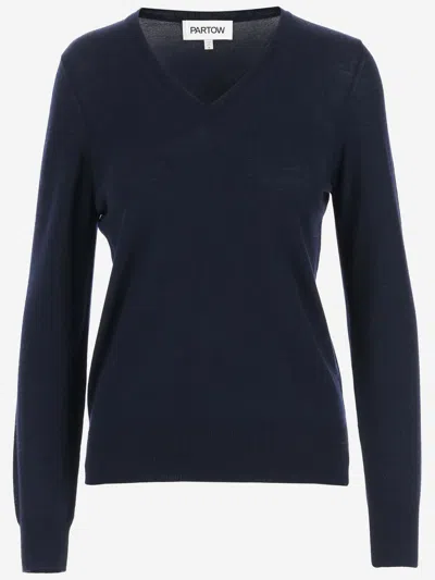 Partow Wool Sweater In Blu  Navy