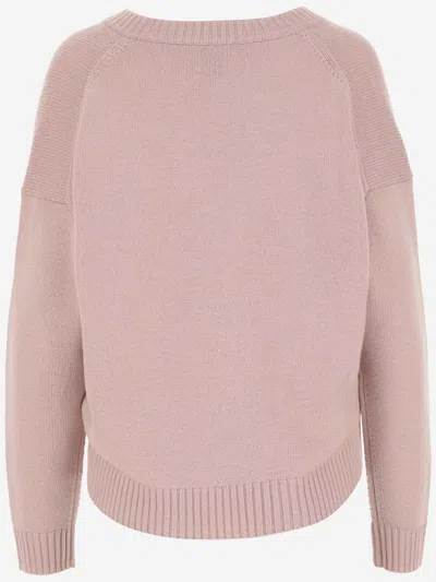 Allude Wool And Cashmere Sweater In Pink