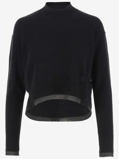 Shop Pinko Wool Blend Sweater In Black