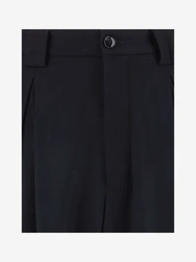 Shop Giorgio Armani Cotton Pants In Black