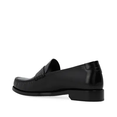 Saint Laurent Le Loafer Loafers In Polished Wrinkled Leather In Black