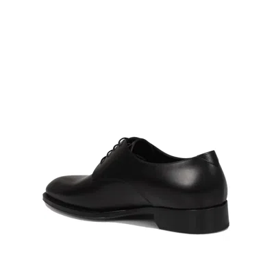 Saint Laurent Classic Derby Shoes In Black