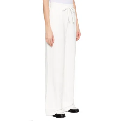 Gucci Interlocking G Cotton Jersey Wide-leg Pants In 白色的