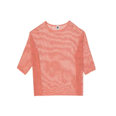 Shop Missoni Semi Transparent Sweater In 粉色的