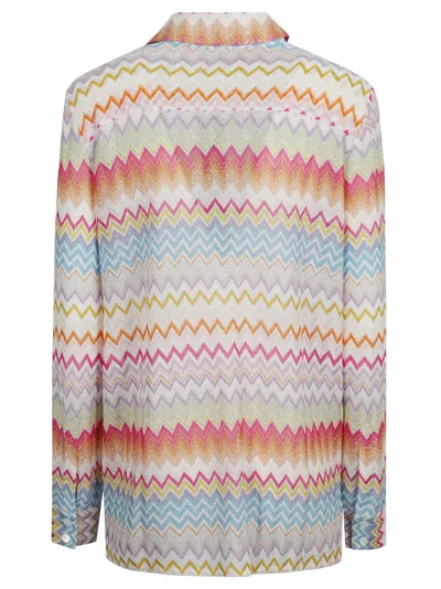 Shop Missoni Shirts In Multicolor White Bas