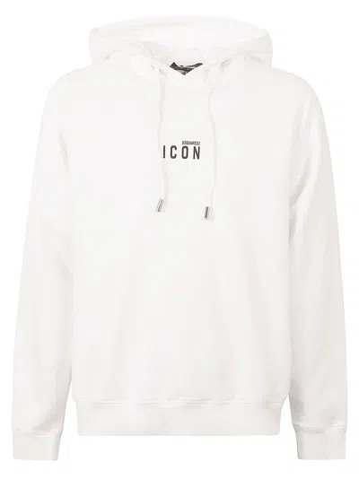 Dsquared2 Icon-print Pullover Hoodie In White