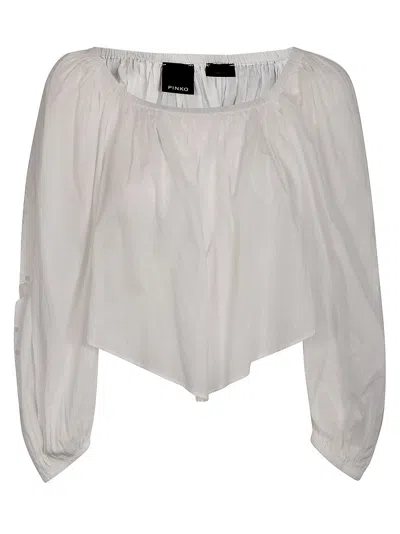 Shop Pinko Shirts In Bianco Biancaneve