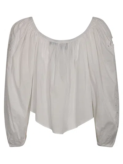 Shop Pinko Shirts In Bianco Biancaneve