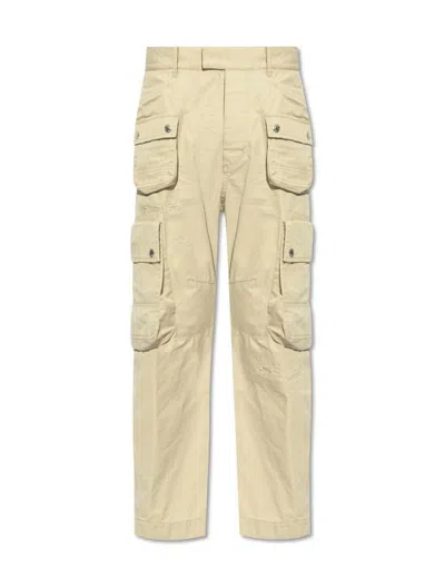 Shop Dsquared2 Trousers Beige