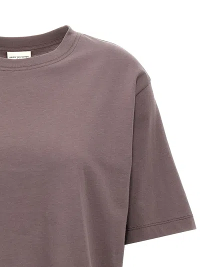 Dries Van Noten 'essential' Round Neck T-shirt With Short Sleeves In Purple