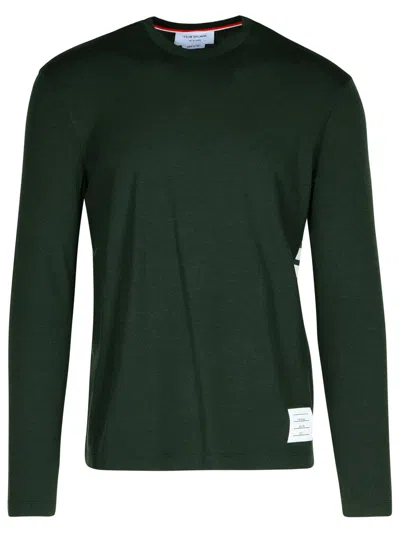 Shop Thom Browne Green Wool T Shirt