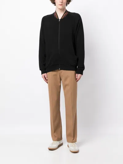 Paul Smith Signature Stripe Cotton Sweatshirt In Black