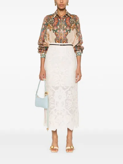 Shop Zimmermann Paisley Print Oversized Shirt In Multicolour