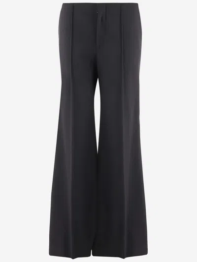 Chloé Low-waisted Tailored Trousers In Black