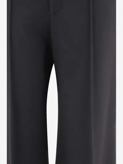 Chloé Low-waisted Tailored Trousers In Black