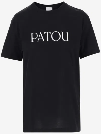 Shop Patou Cotton T Shirt With Logo In Black