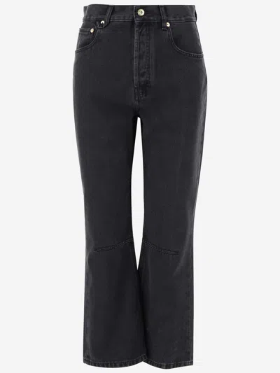 Shop Jacquemus Le De Nîmes Court Jeans In Black