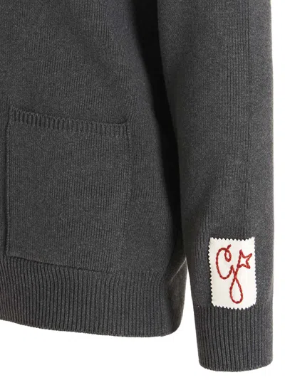 Golden Goose Cotton V-necked Cardigan In Gray