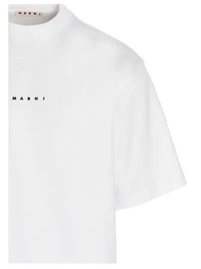 Marni Logo-print Cotton-jersey T-shirt In White
