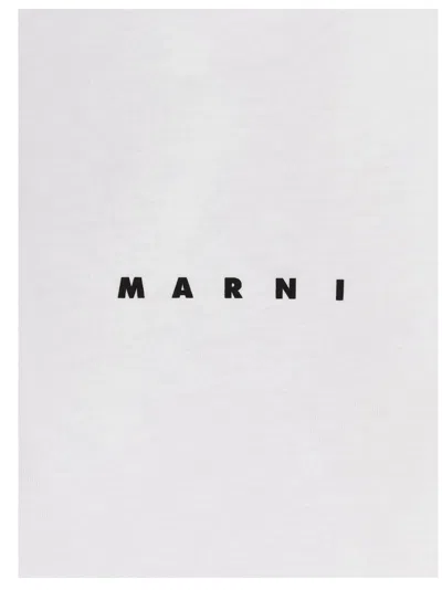 Marni Logo-print Cotton-jersey T-shirt In White