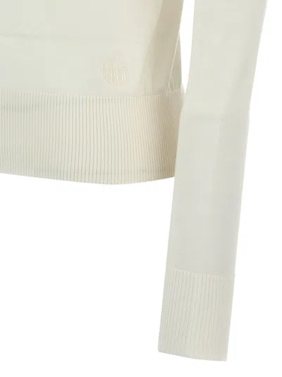 Chloé Chloe Iconic Milk Turtleneck Knitted Sweater In White