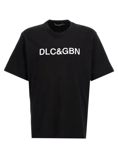 Shop Dolce & Gabbana Logo Print T Shirt In White/black