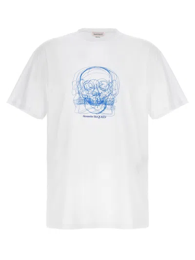 Shop Alexander Mcqueen Printed T Shirt In 白色的