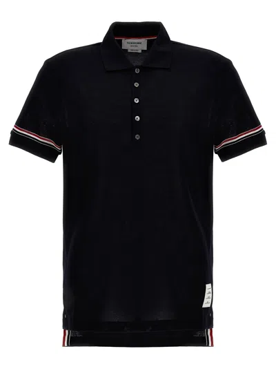 Shop Thom Browne 'rwb' Polo Shirt In Blue