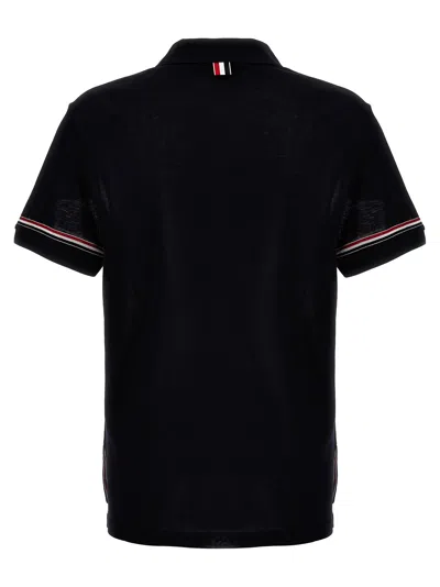 Shop Thom Browne 'rwb' Polo Shirt In Blue