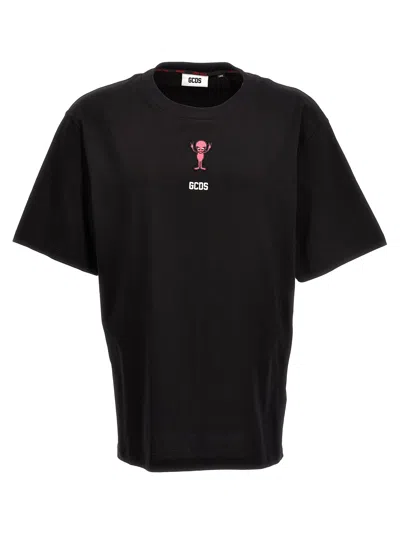 Shop Gcds Embroidery T Shirt In Black