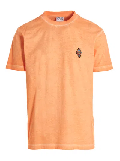 Shop Marcelo Burlon County Of Milan 'sunset Cross' T Shirt In Orange