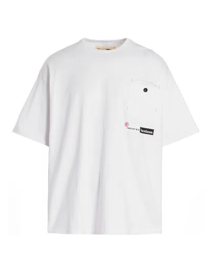 Shop Incotex Red X Facetasm Logo Printed T Shirt In 白色的