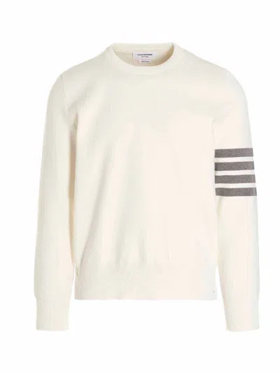 Shop Thom Browne '4 Bar' Sweater In White