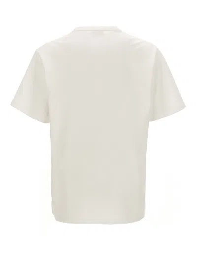 Alexander Mcqueen Printed Compact Cotton T-shirt In White/black