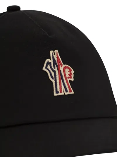 Moncler Grenoble Women Gabardine Baseball Cap In Black
