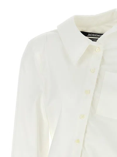 Shop Jacquemus 'la Chemise Pablo' Shirt In White