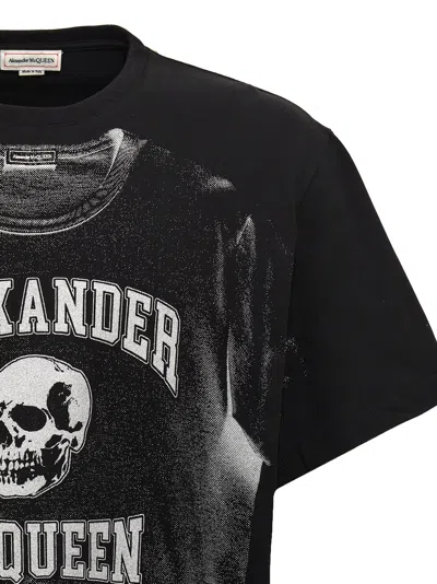 Alexander Mcqueen Logo Print T-shirt In Black