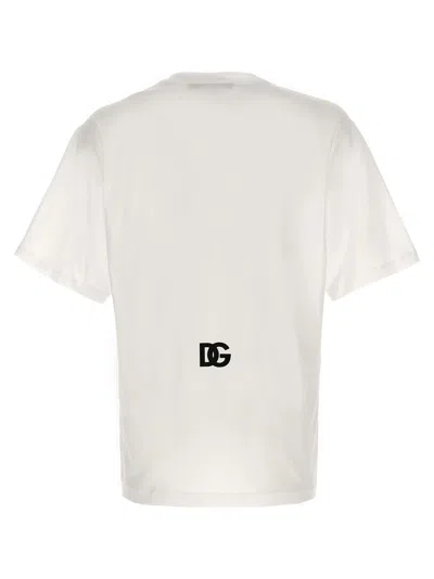 Dolce & Gabbana Bold Logo Print Crewneck T-shirt In White/black
