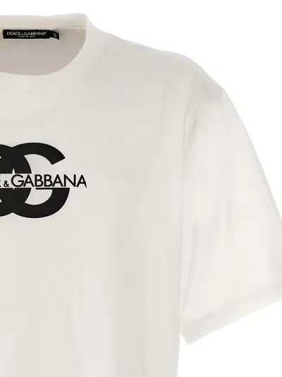 Dolce & Gabbana Bold Logo Print Crewneck T-shirt In White/black