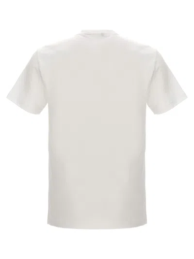 Dolce & Gabbana White Crewneck T-shirt With Logo Plate In Cotton Man In White
