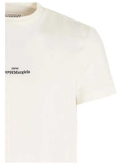 Maison Margiela Distorted Logo T-shirt In White