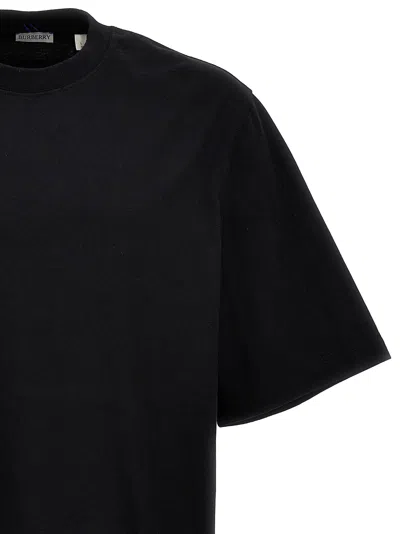 Burberry Equestrian Knight-patch Cotton T-shirt In Black