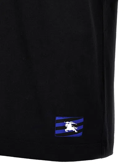 Burberry Equestrian Knight-patch Cotton T-shirt In Black